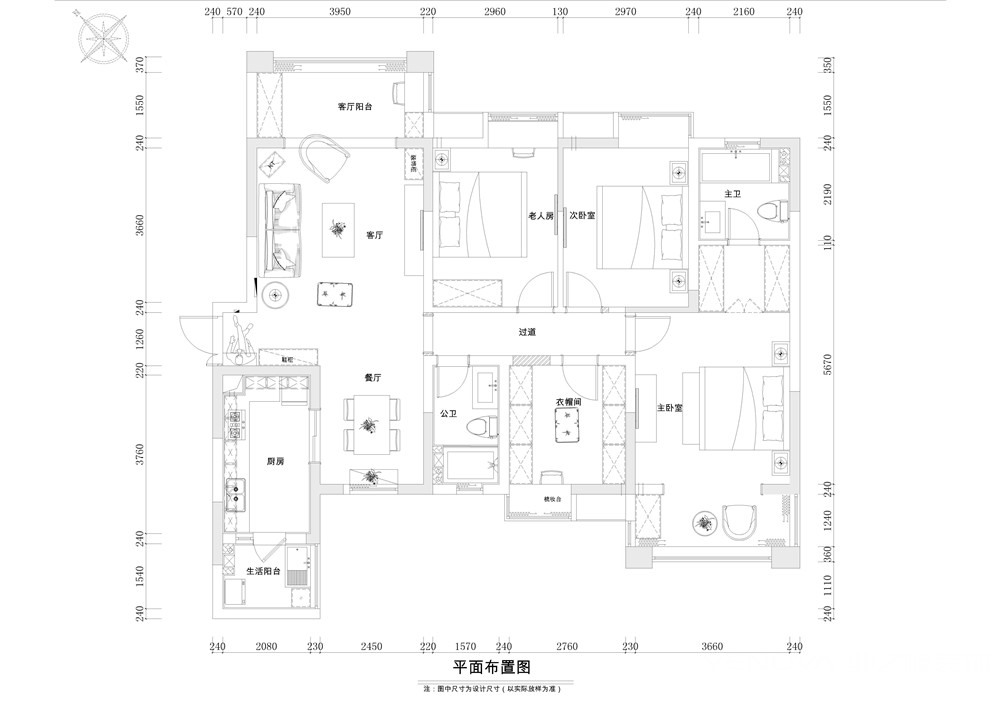 明信仕林府-115㎡美式风格-成都业之峰装饰